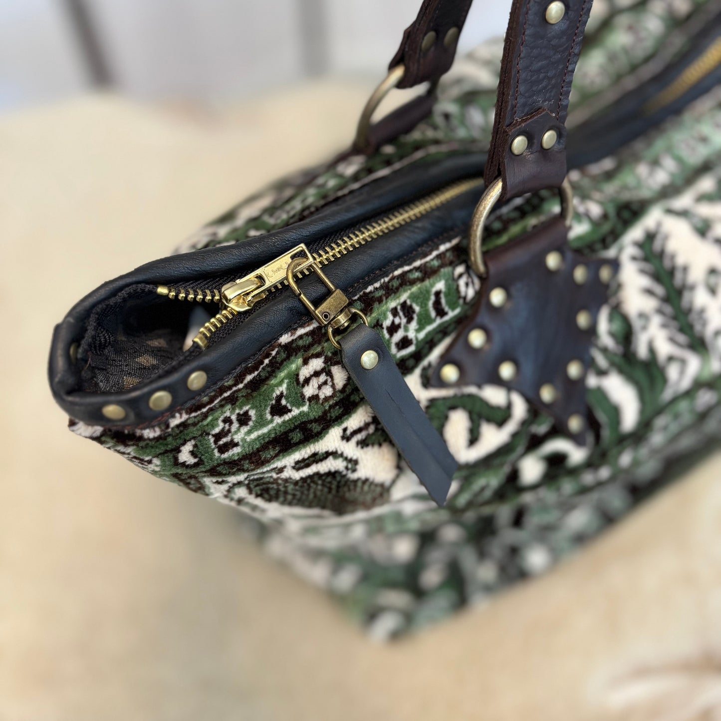 Velvet Prayer Mat Zip Top Tote