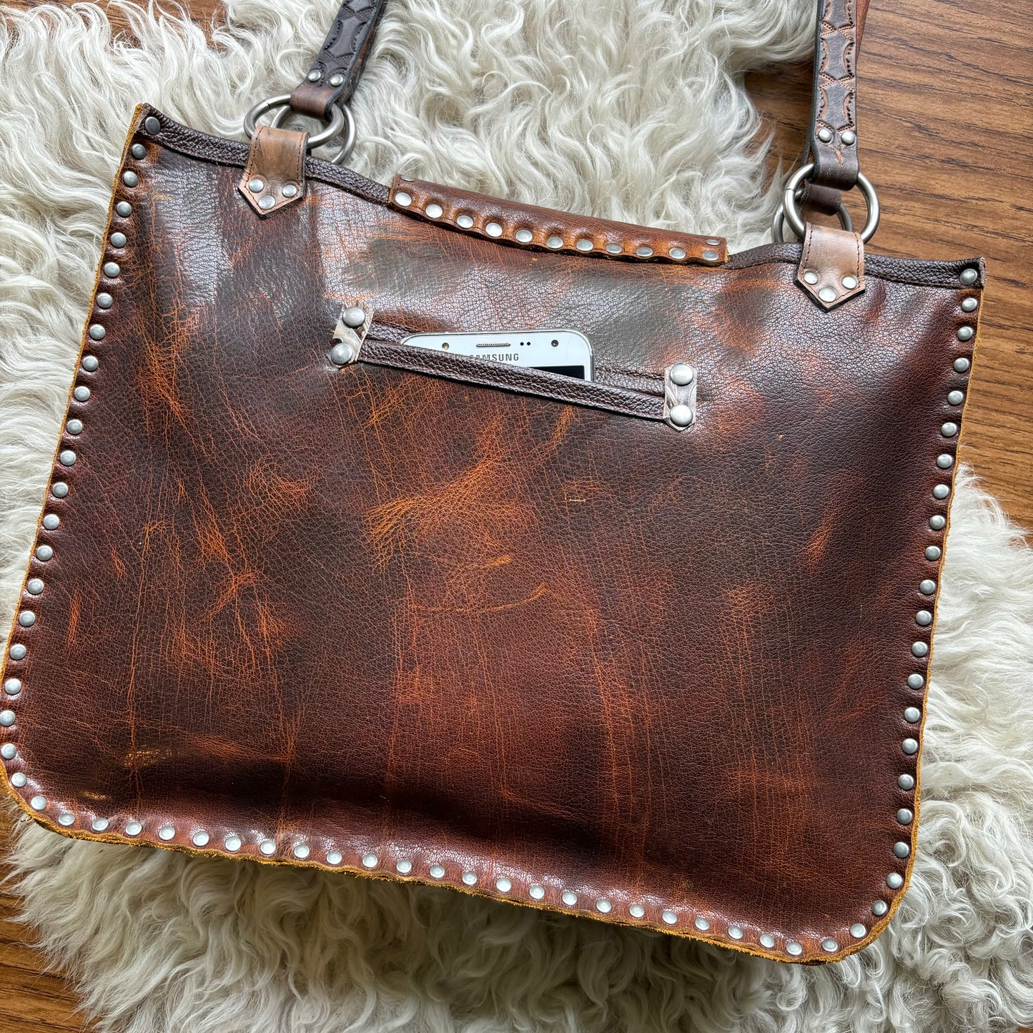 Glazed Brown Window Tote