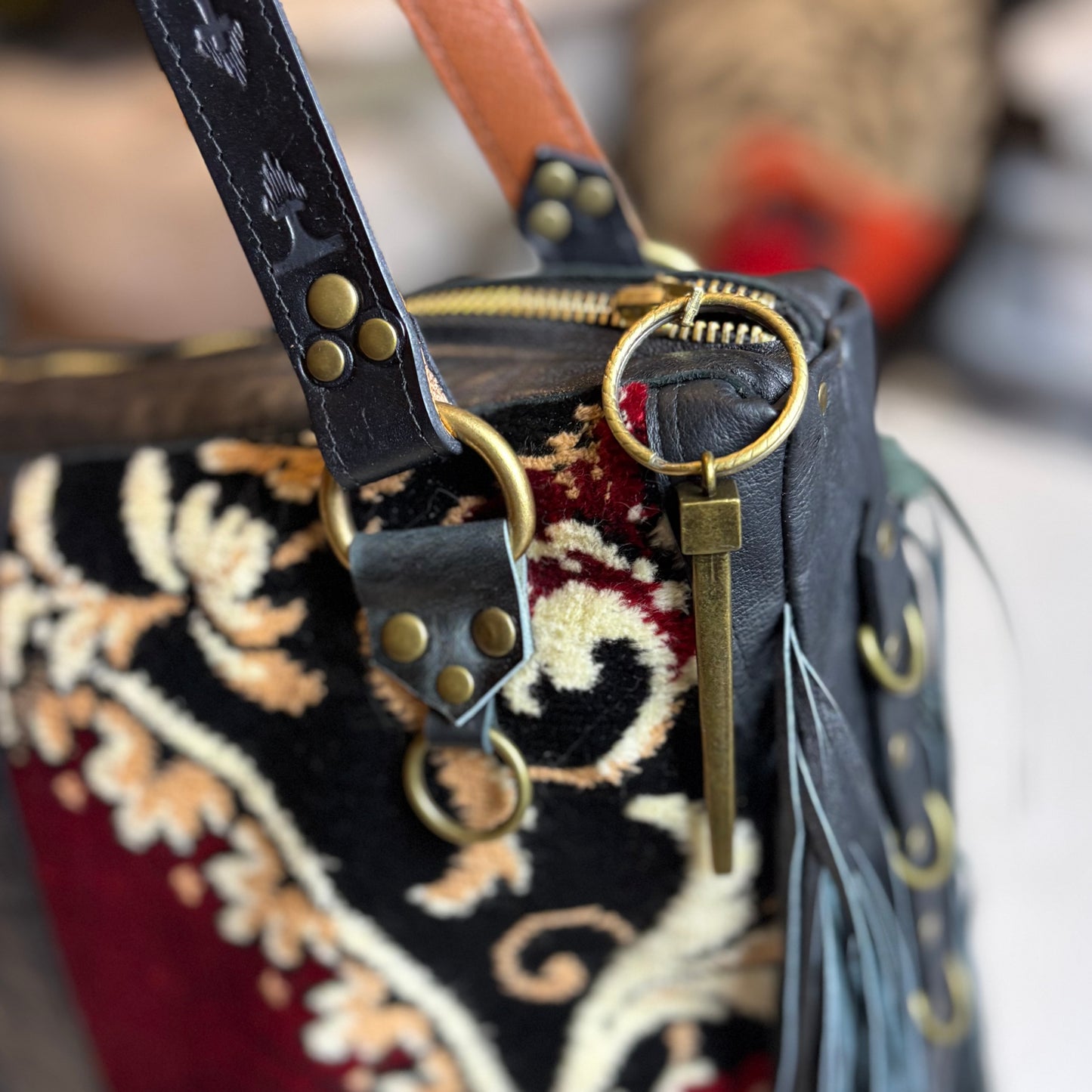 Double Cross Velvet Overnighter