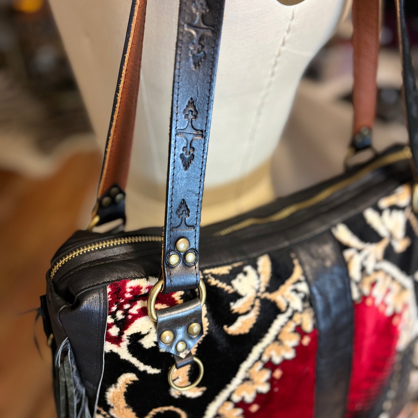 Double Cross Velvet Overnighter