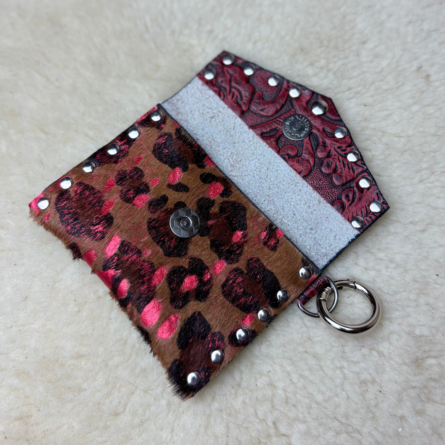 Red Leopard Mini Wallet