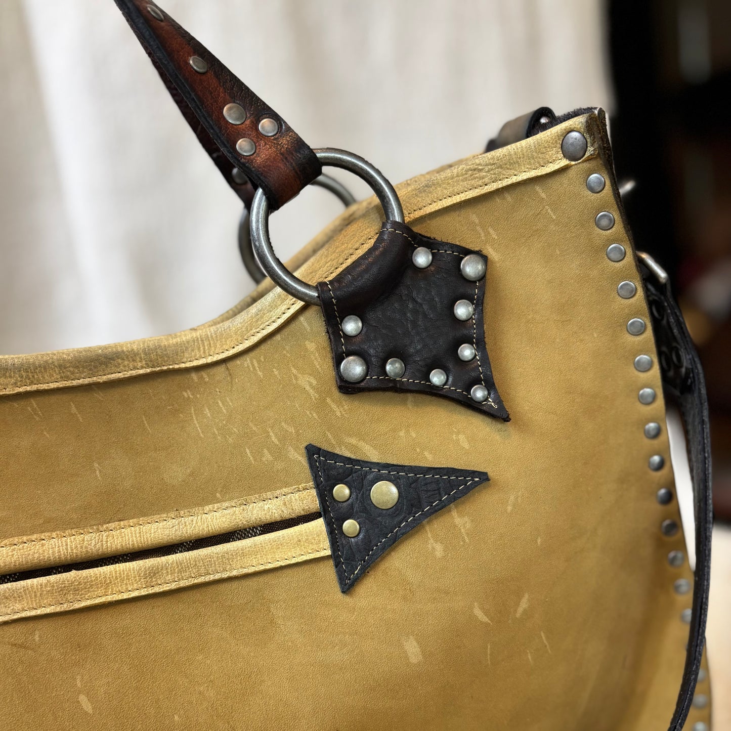 Branded Cowhide Box Bag