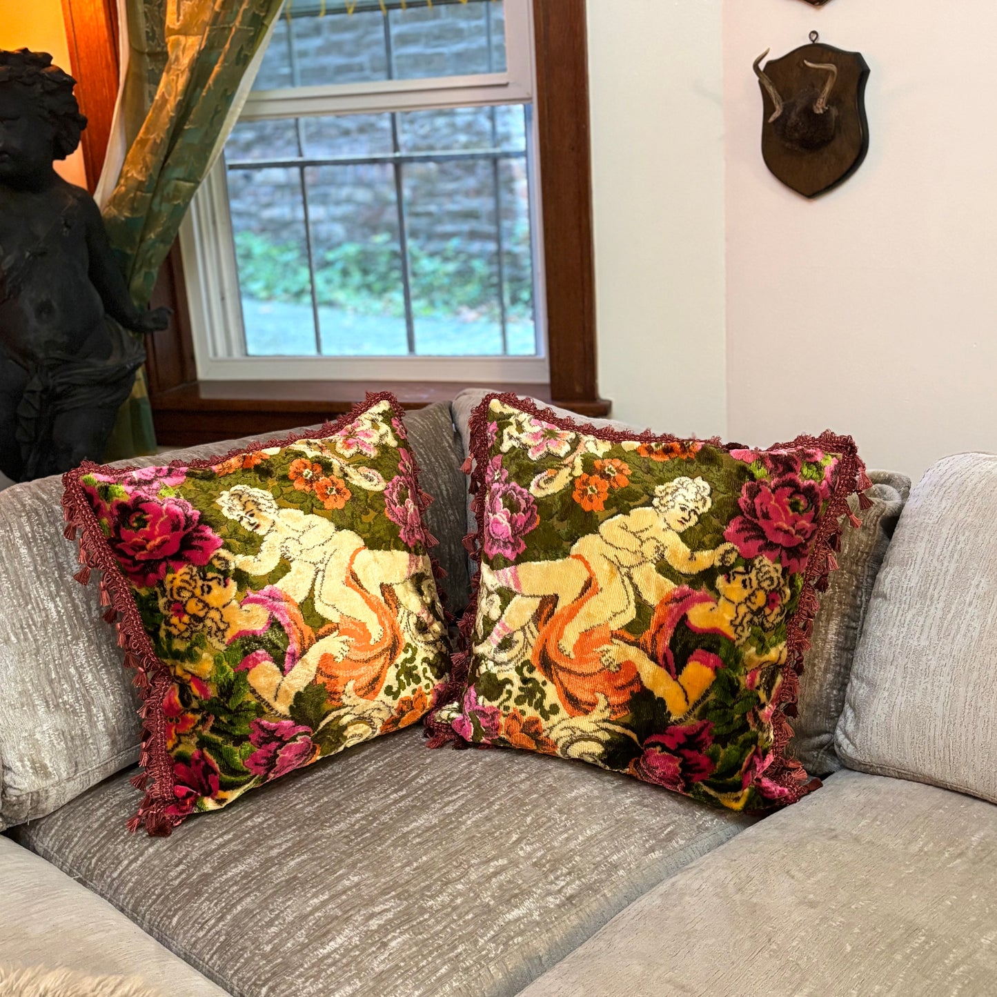 Vintage Italian Velvet Pillow