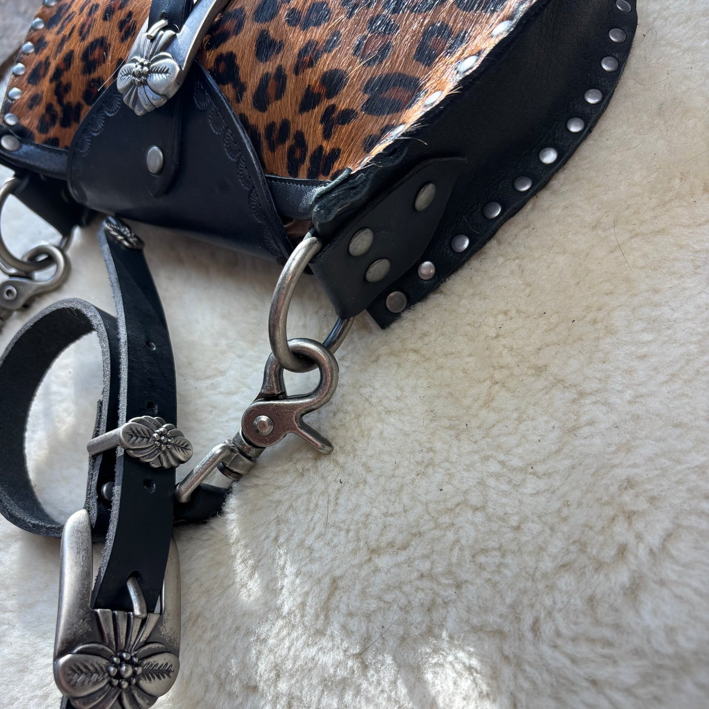 Leopard Hair-on Crossbody Bag