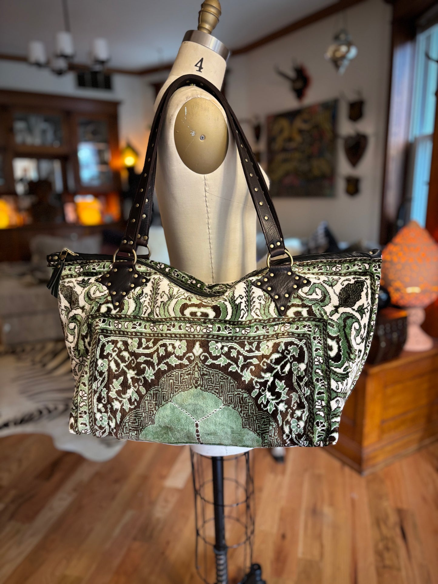 Velvet Prayer Mat Zip Top Tote