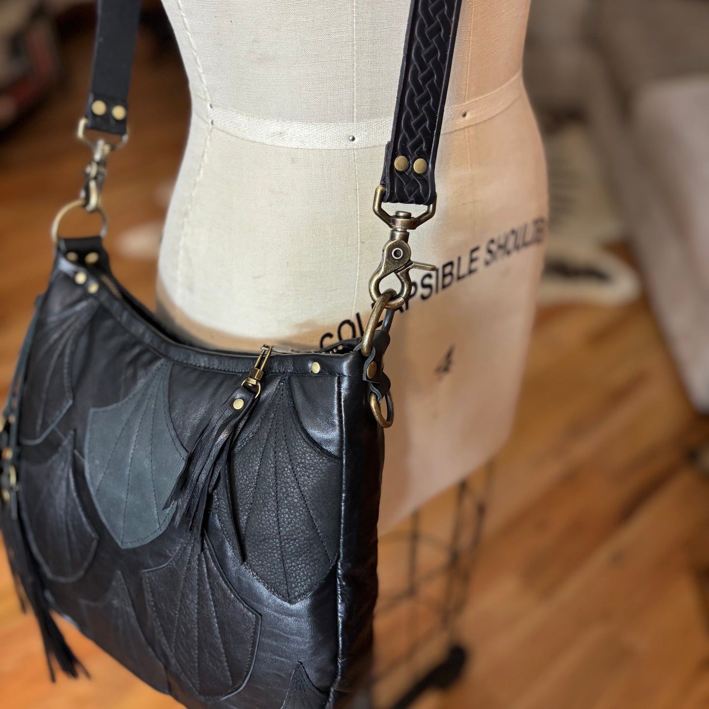 Reclaimed Leather Patchwork Crossbody