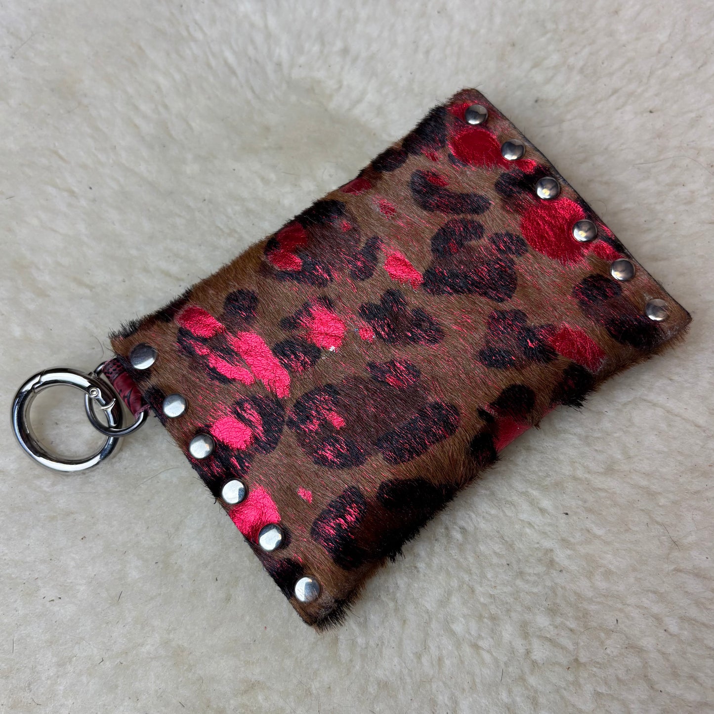 Red Leopard Mini Wallet