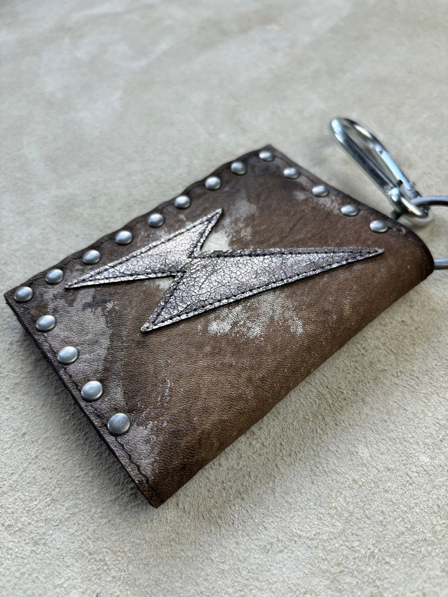 Distressed Lightning Bolt Wallet