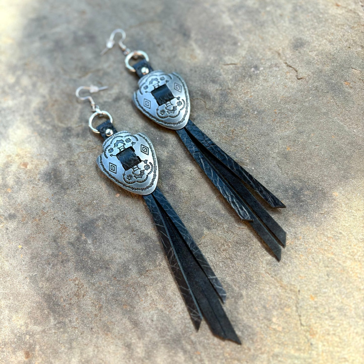 Black Arrowhead Earrings