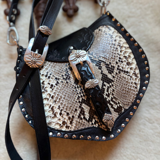 Snakeskin Scorpion Chain Bag