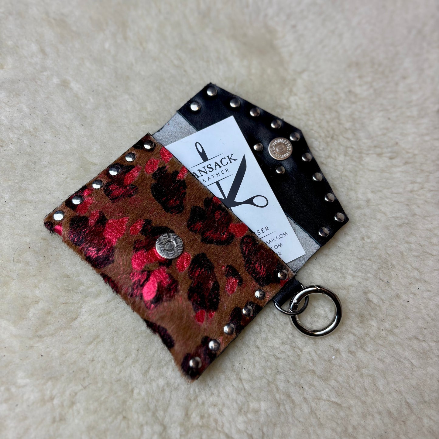 Mini Red Leopard Wallet