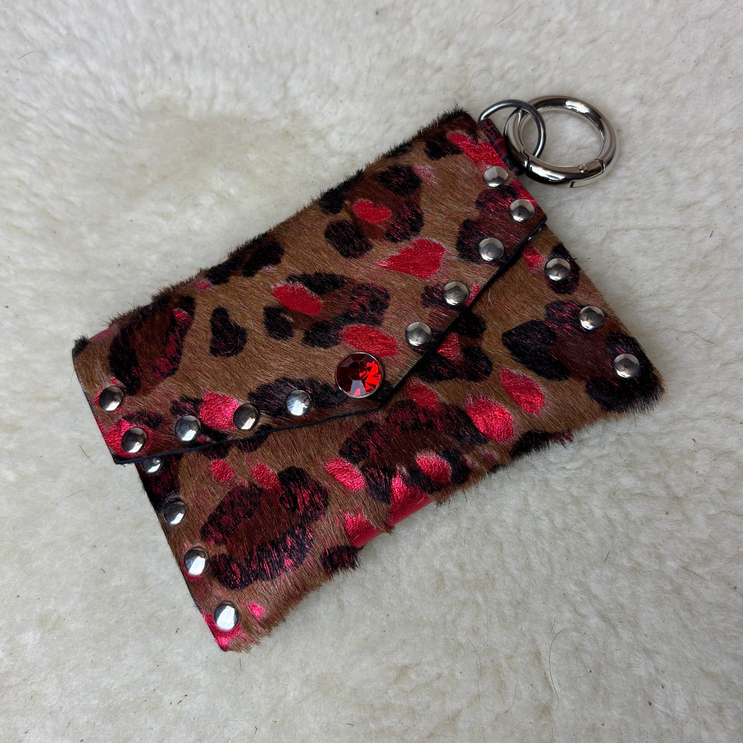 Red Leopard Mini Wallet