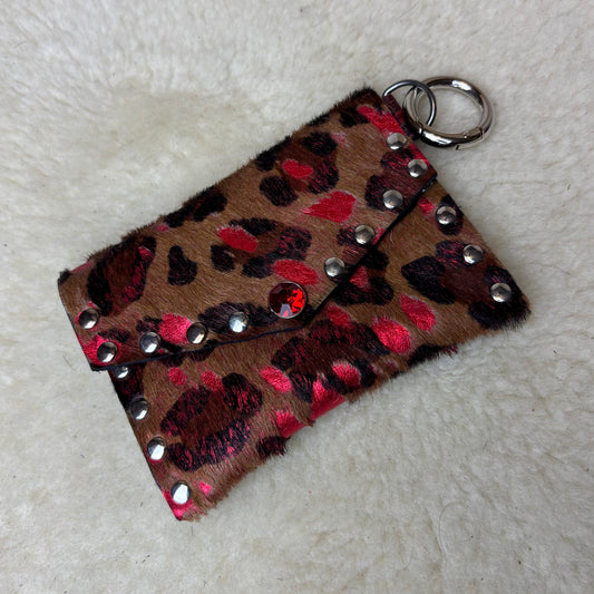 Red Leopard Mini Wallet