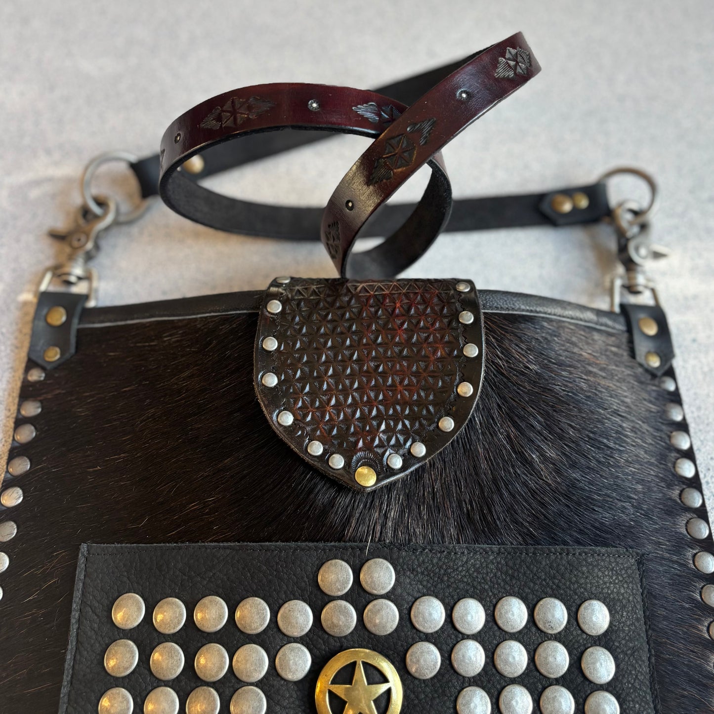 Hair On Hide Thunderbird Bag