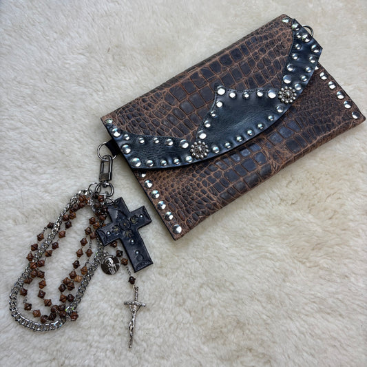 Brown Croc Sabbath Clutch