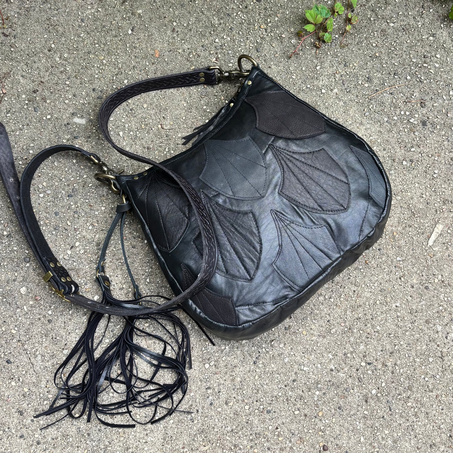 Reclaimed Leather Patchwork Crossbody