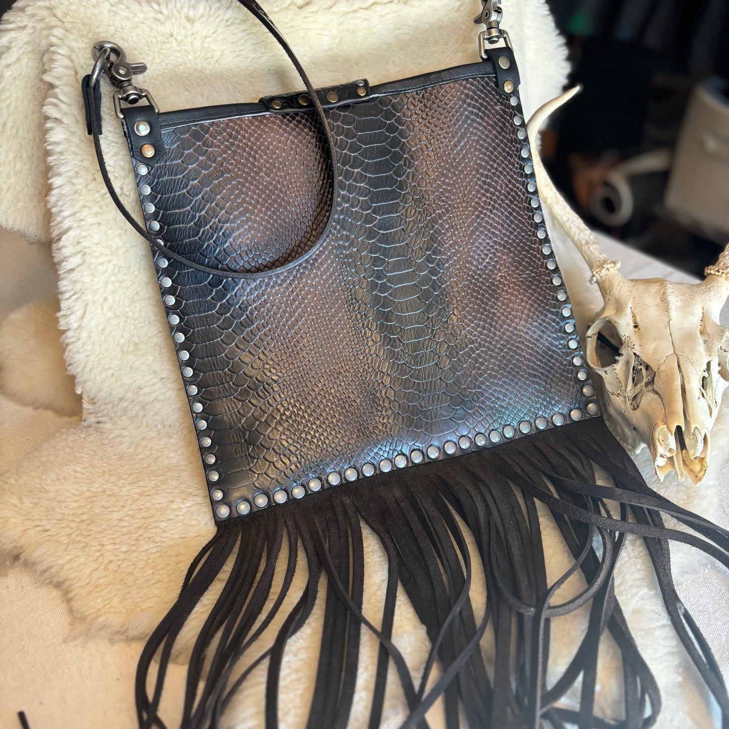 Hair On Hide Thunderbird Bag