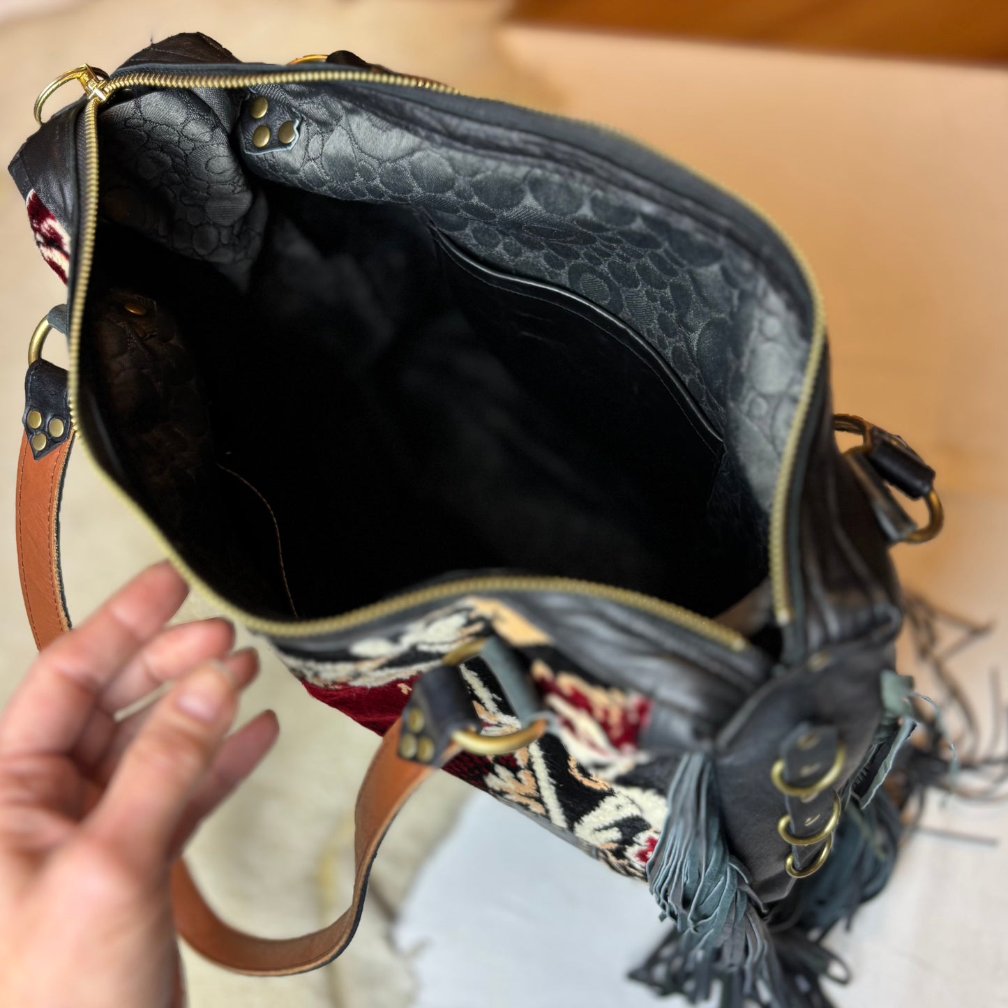 Double Cross Velvet Overnighter