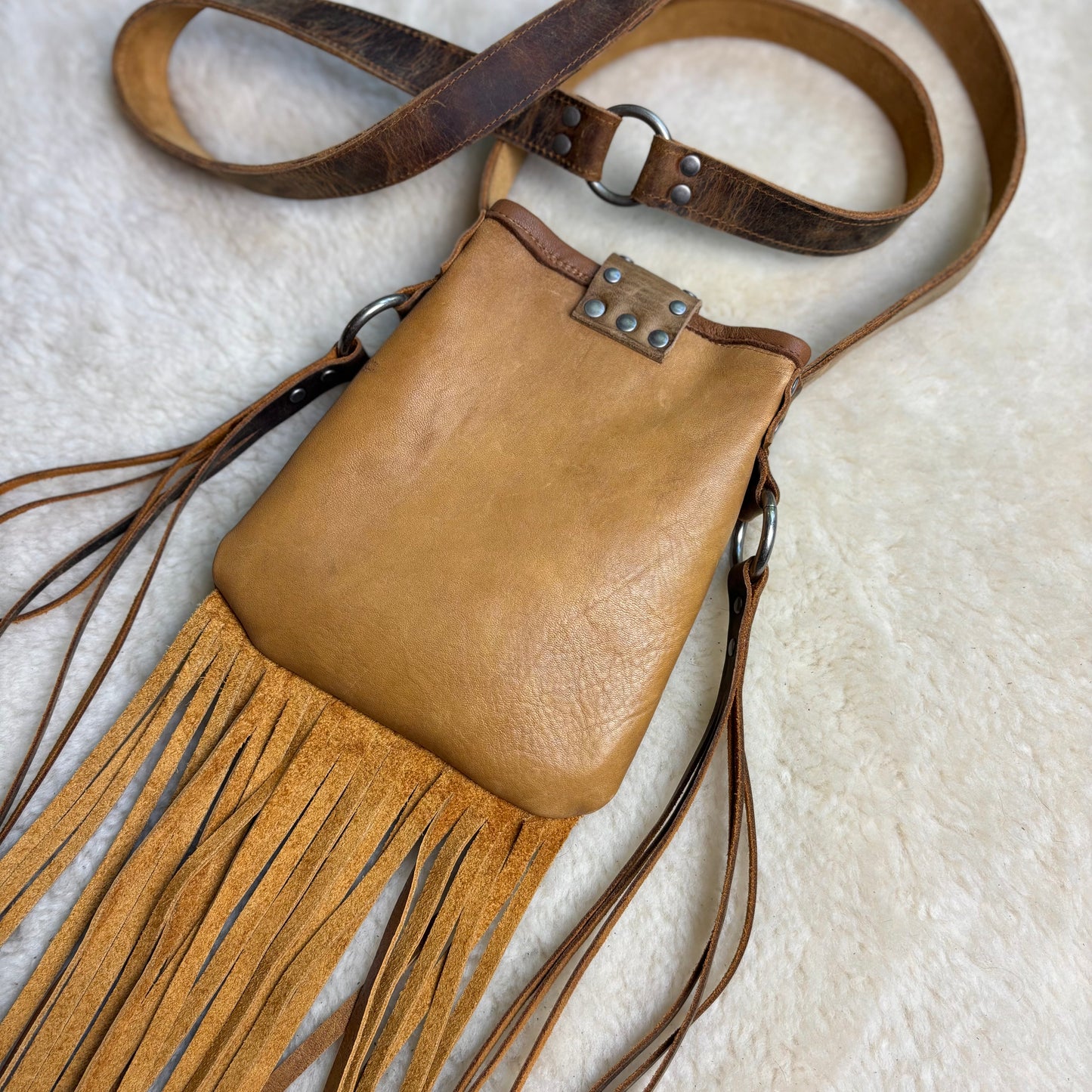 Reclaimed Leather Concho Bag