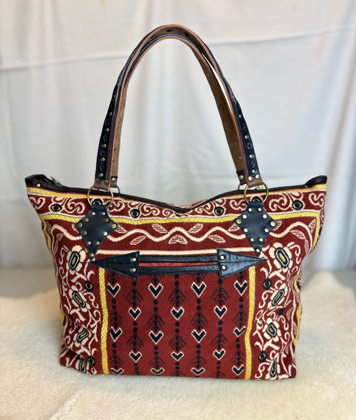Oxblood Prayer Mat Ziptop Bag