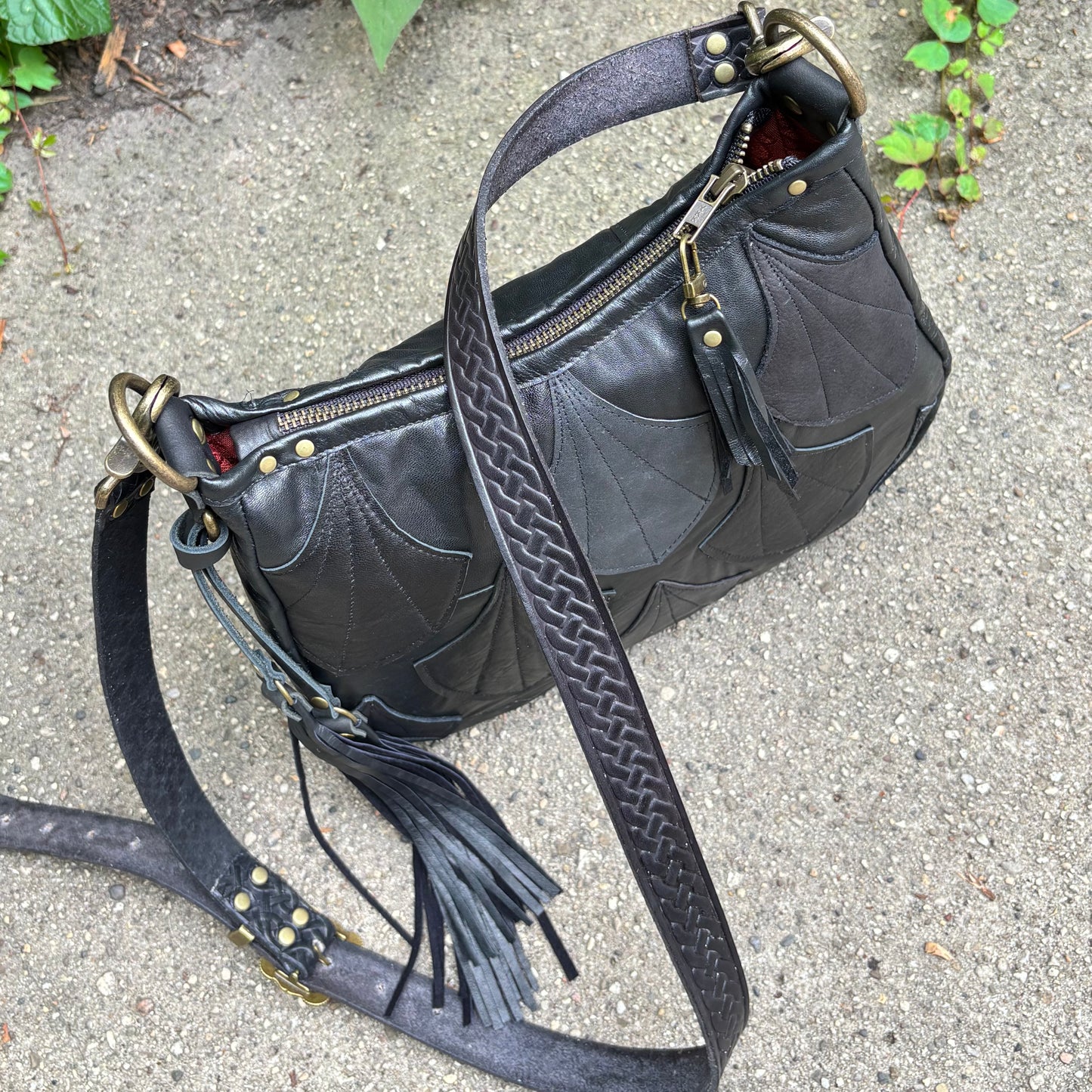Reclaimed Leather Patchwork Crossbody
