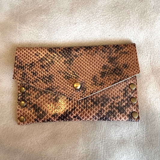 Brown Snakeskin Cardholder