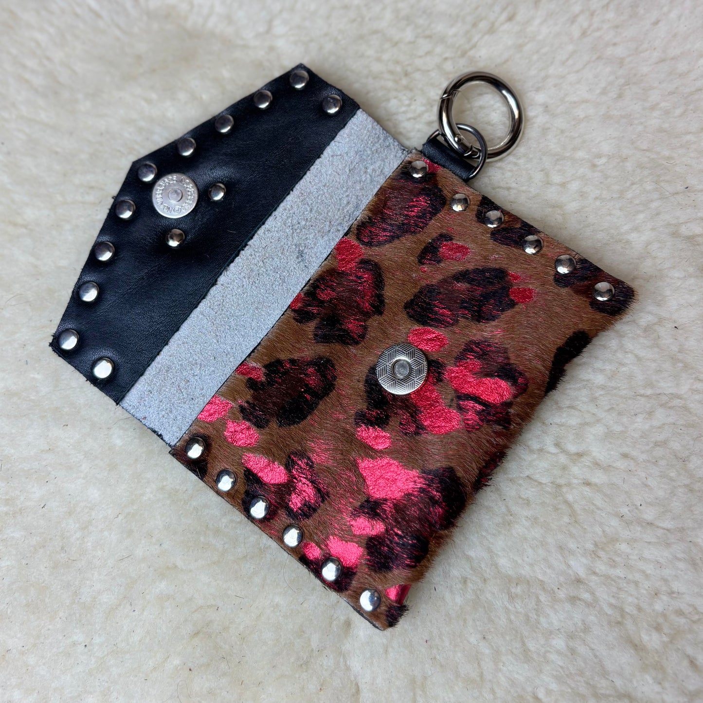 Mini Red Leopard Wallet
