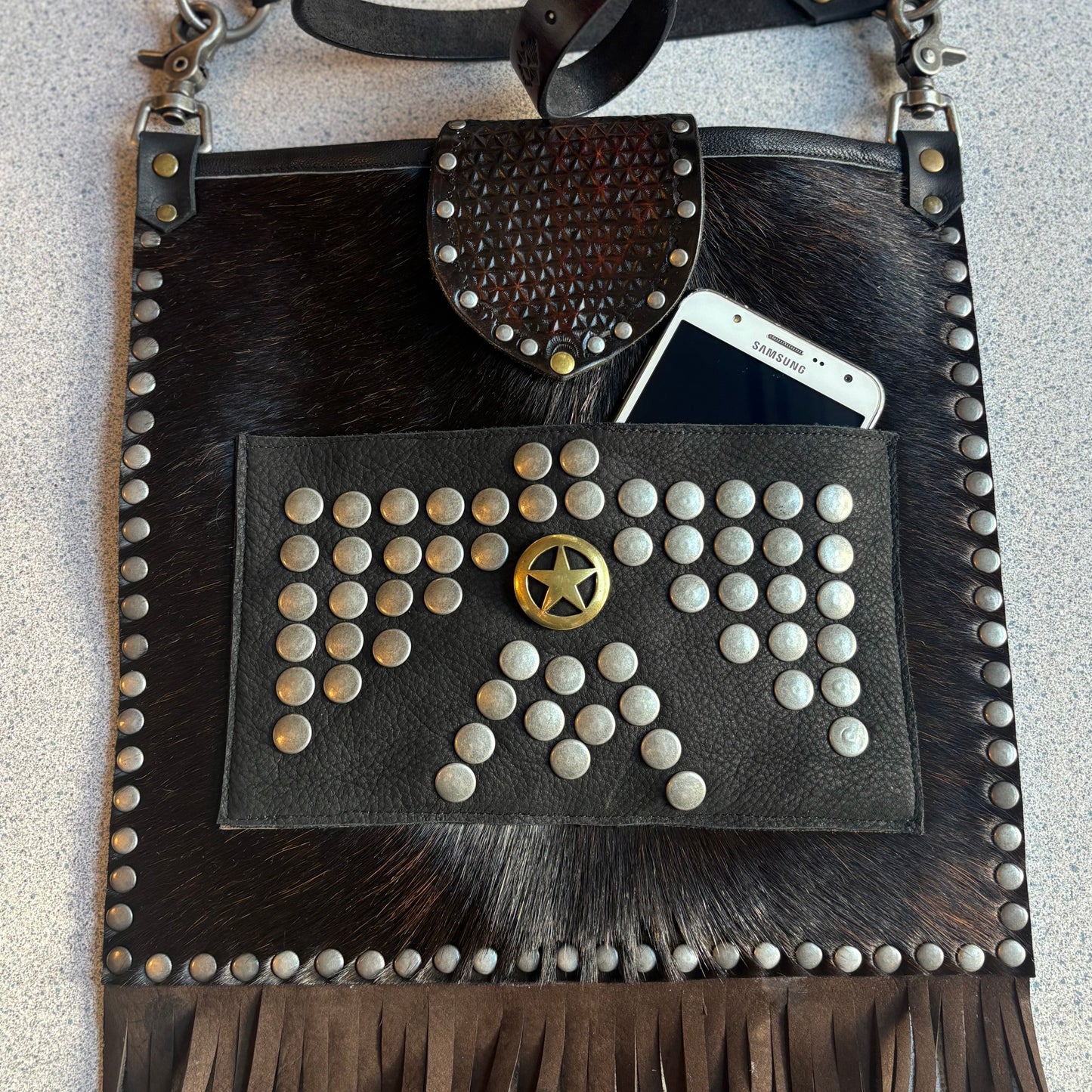 Hair On Hide Thunderbird Bag