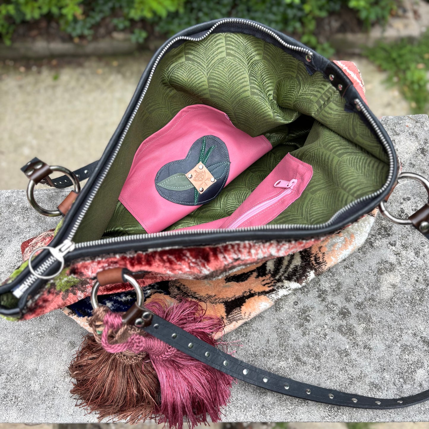 Vintage Velvet Virgin Tapestry Bag