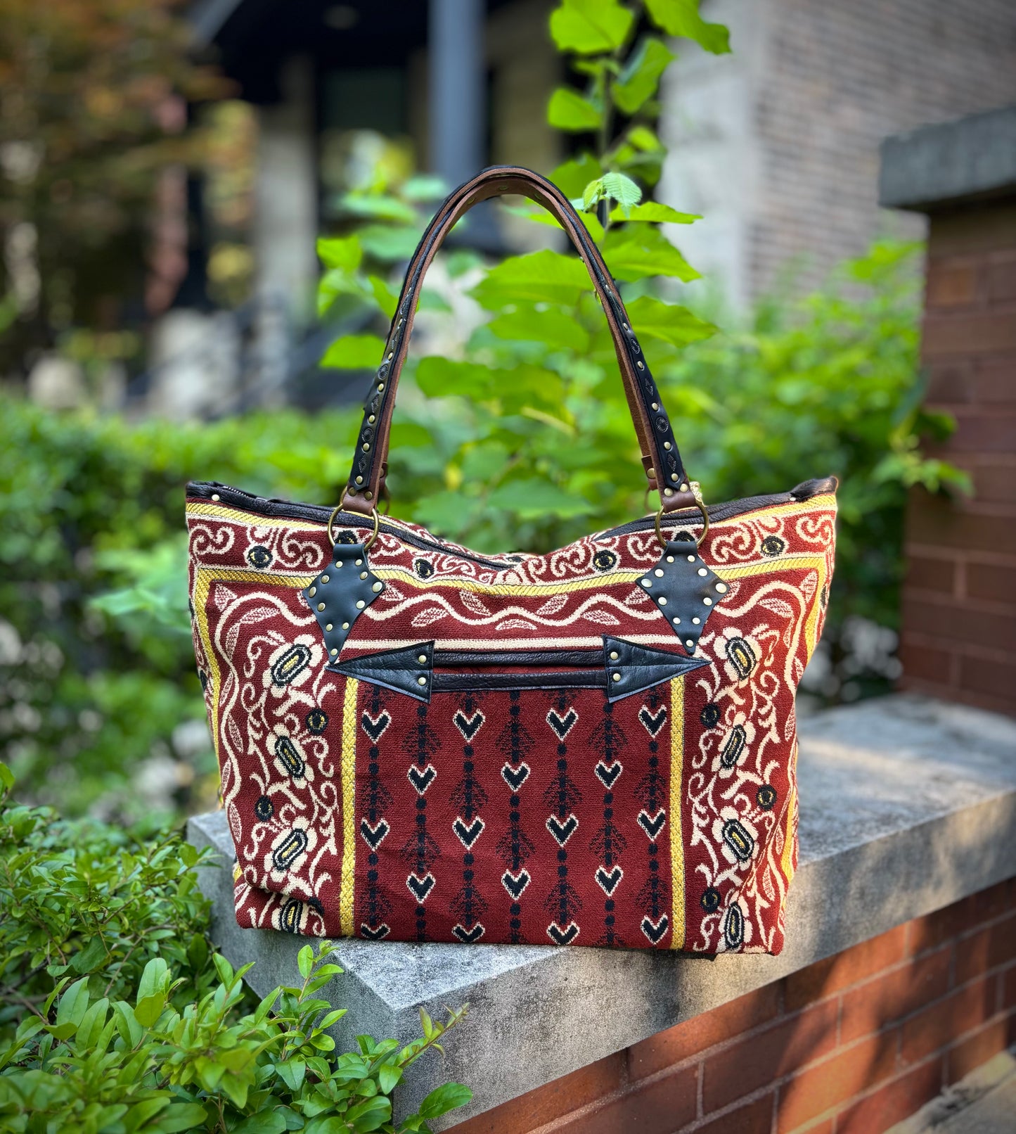 Oxblood Prayer Mat Ziptop Bag