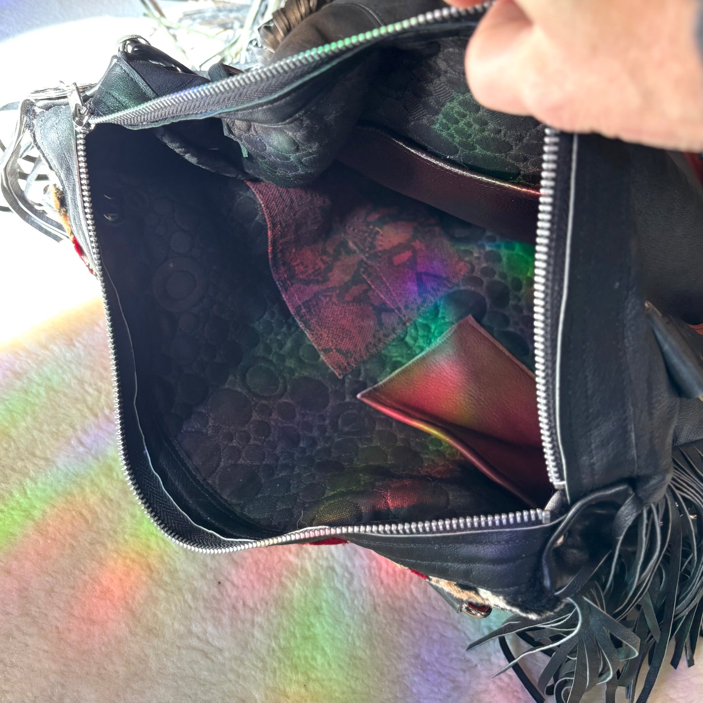 Vintage Tapestry Jumbo Jesus Carpet Bag