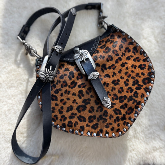 Leopard Hair-on Crossbody Bag