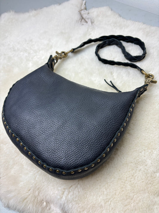 Black & Brass Crescent Bag