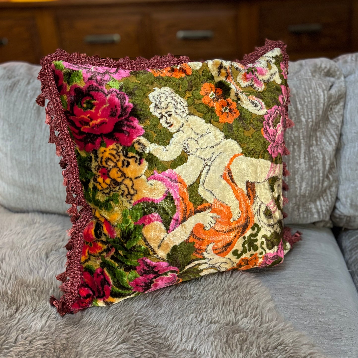 Vintage Italian Velvet Pillow