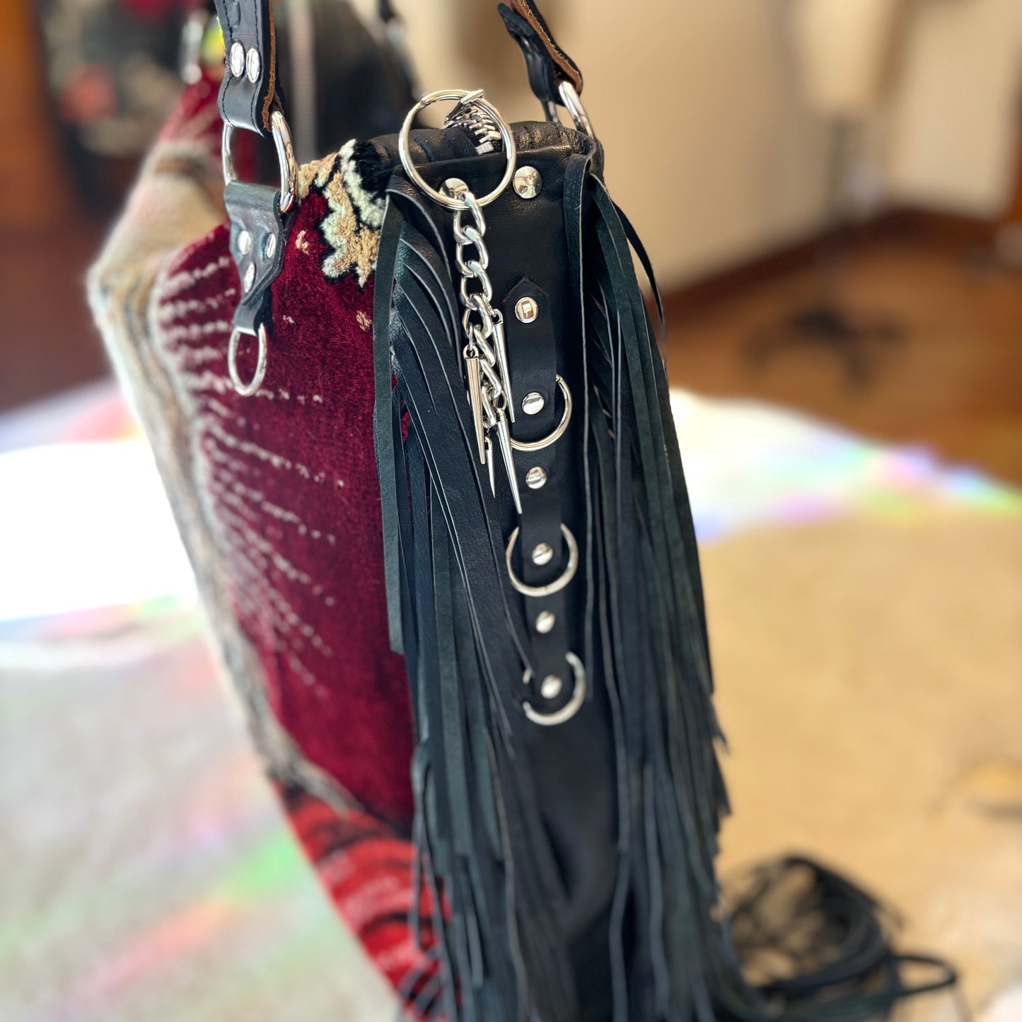 Vintage Tapestry Jumbo Jesus Carpet Bag