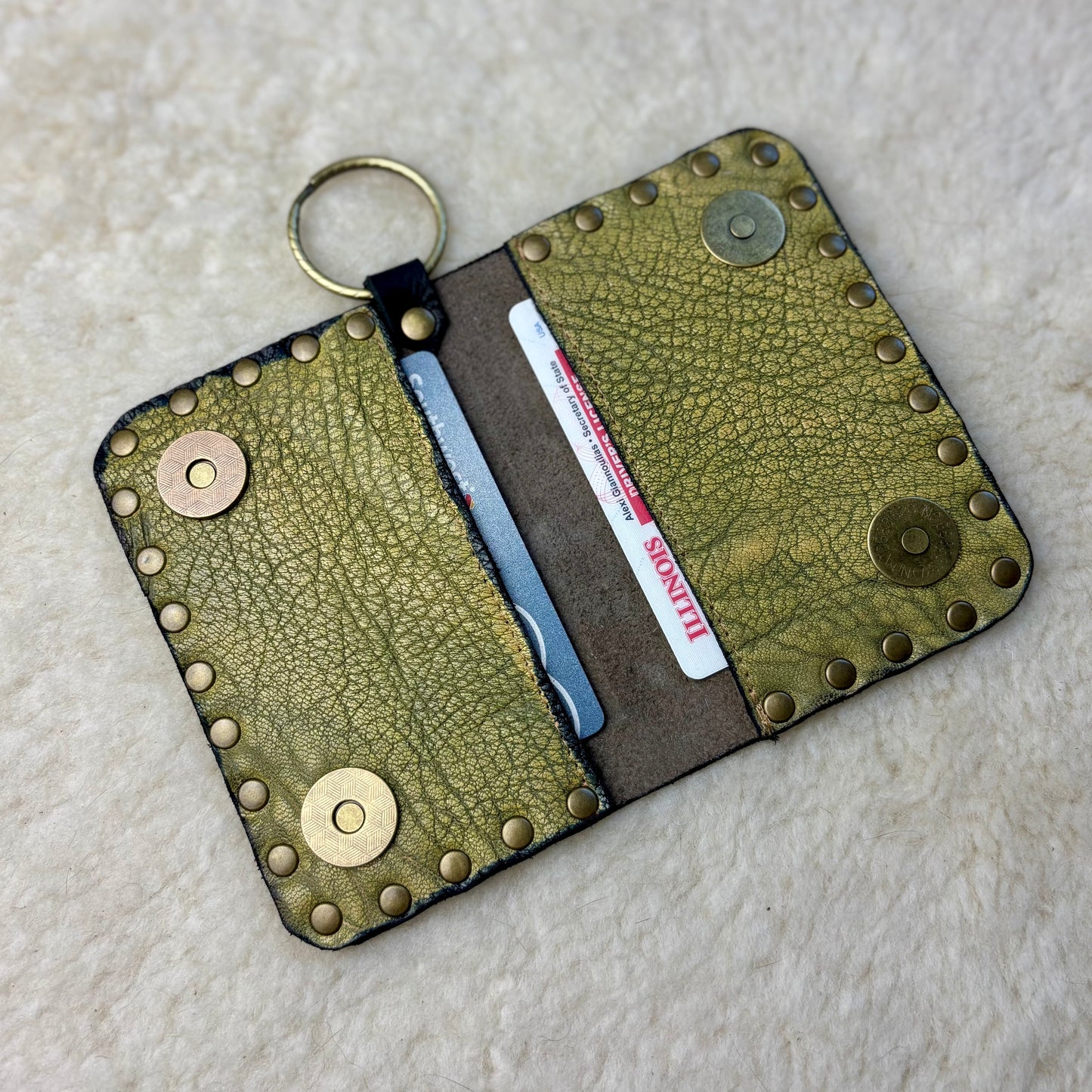 Bark Leather Rose Wallet