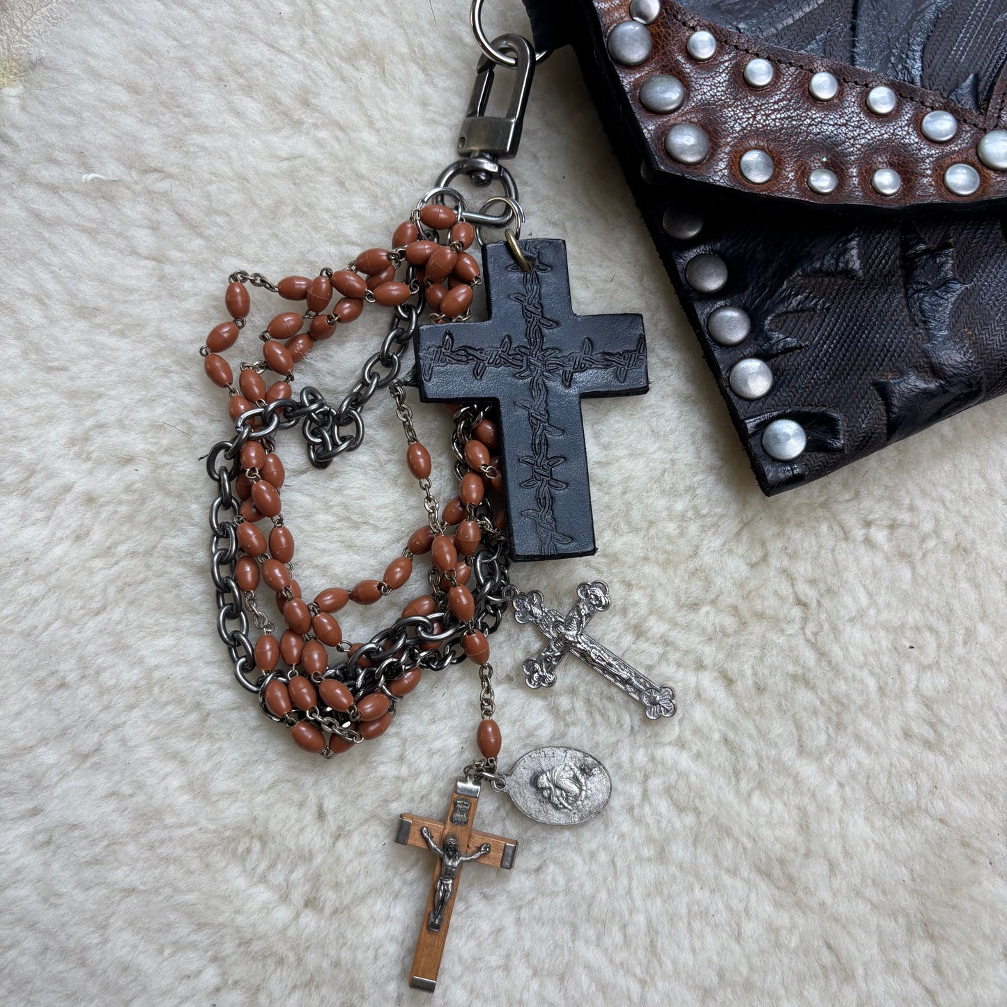 Black Gothic Print Sabbath Clutch