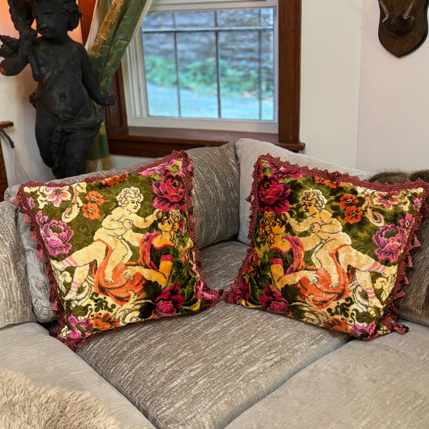 Vintage Italian Velvet Pillow