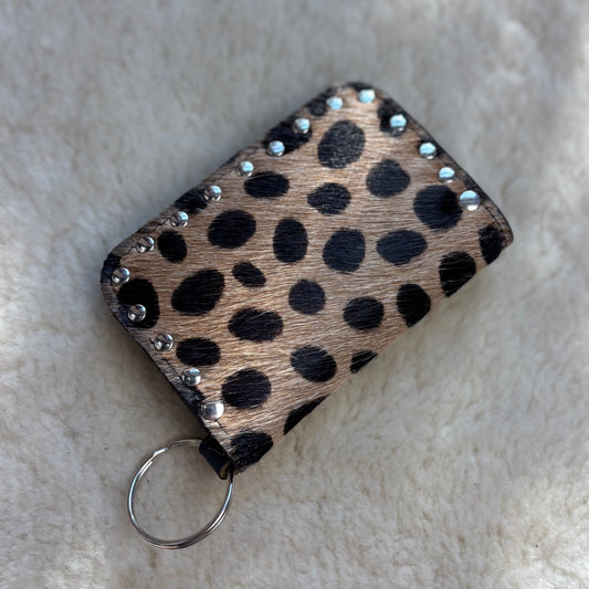Tan and Black Leopard Print Wallet