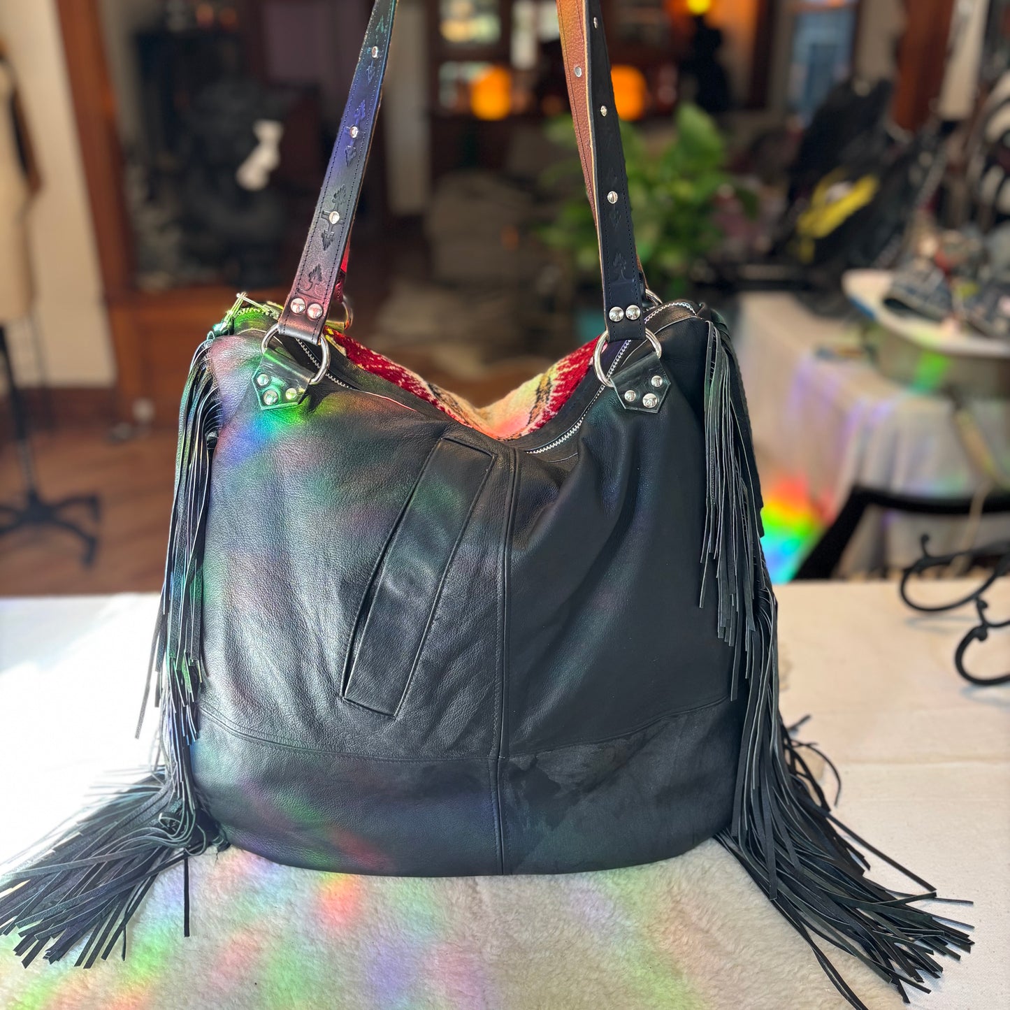 Vintage Tapestry Jumbo Jesus Carpet Bag