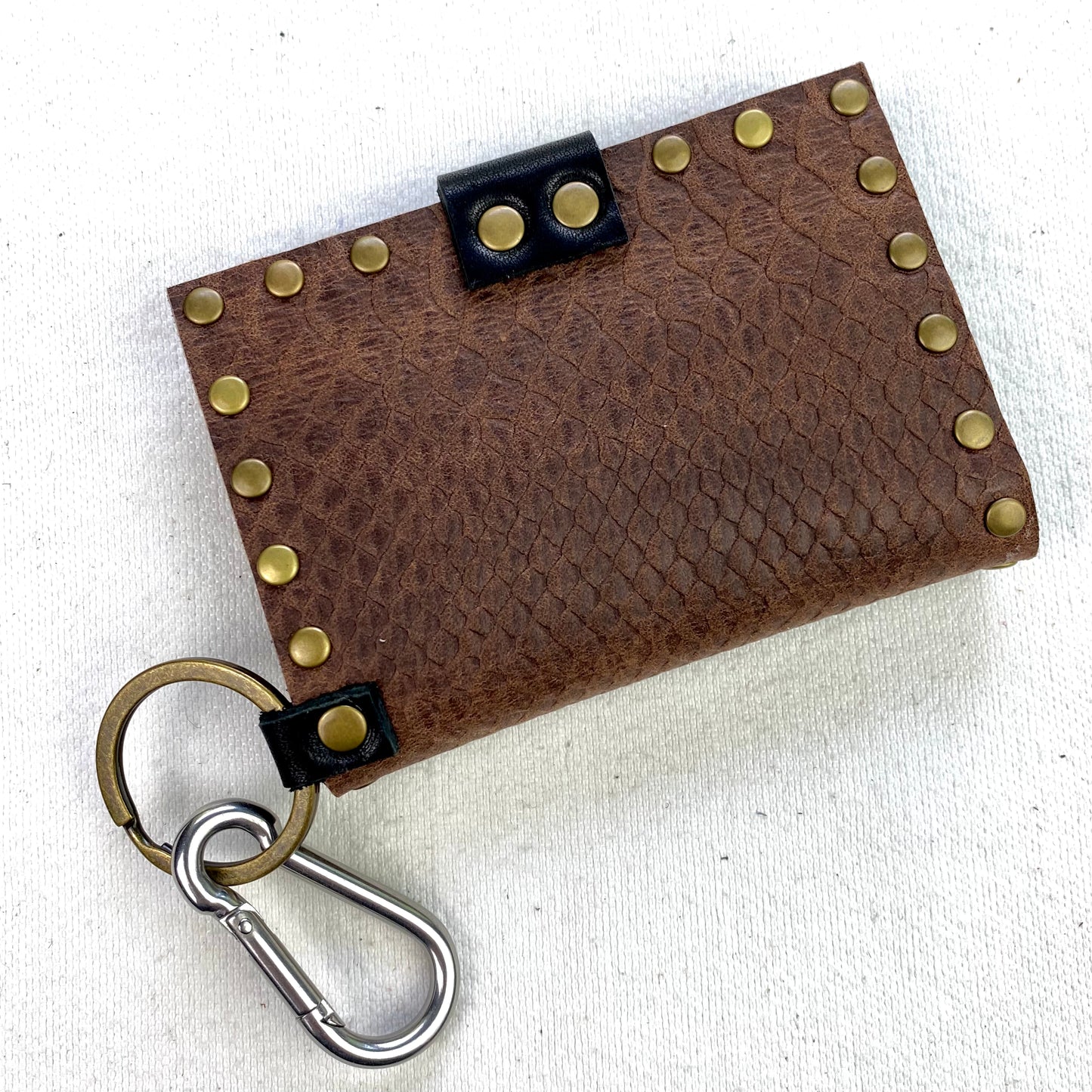 Brown Python Wallet with Grey Bolts