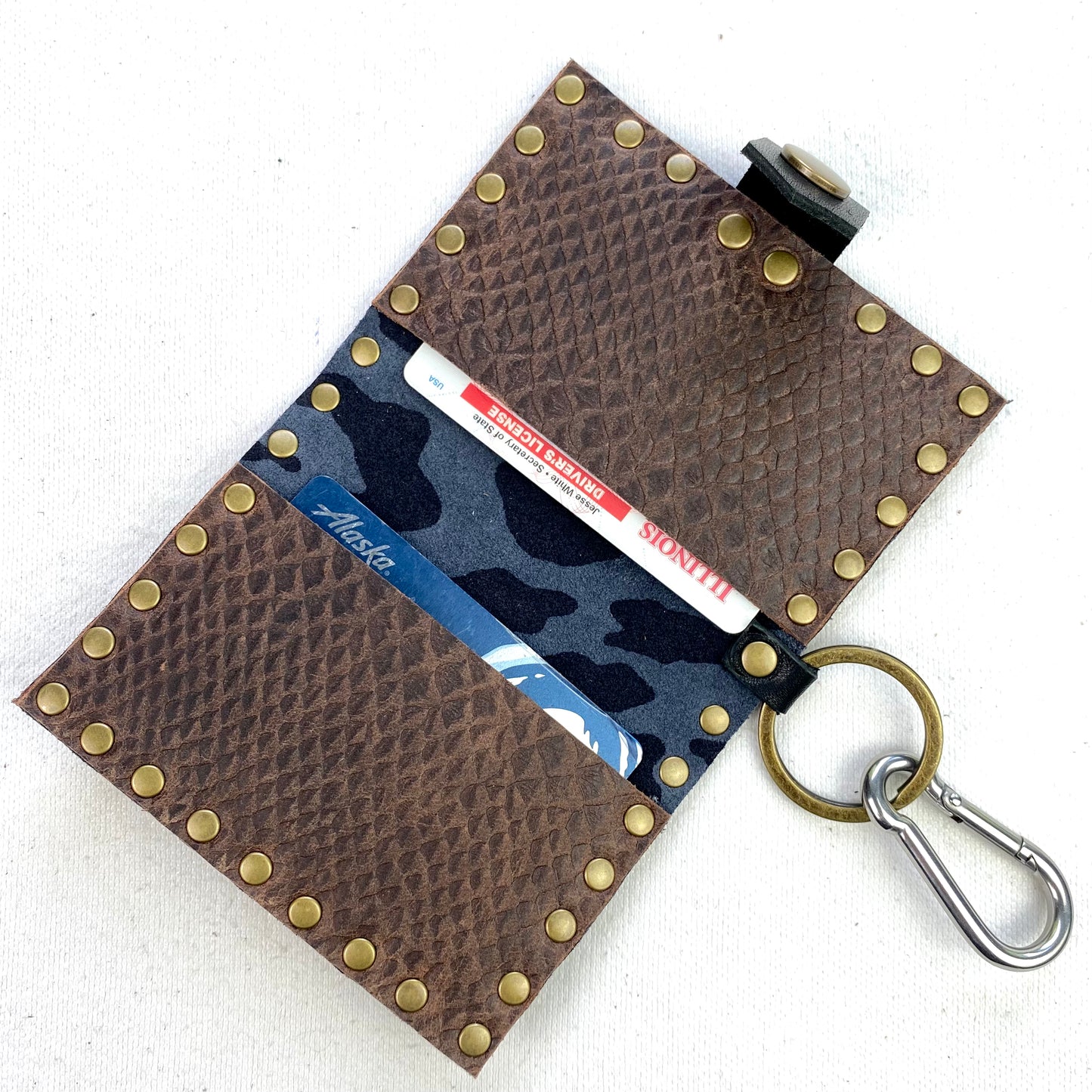 Brown Python Wallet with Grey Bolts